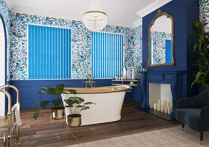 Trinity (FR Blackout), Cerulean - Vertical Blind - Image 7